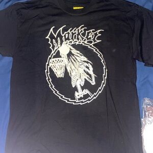 Men's Black Graphic Tee with White Design